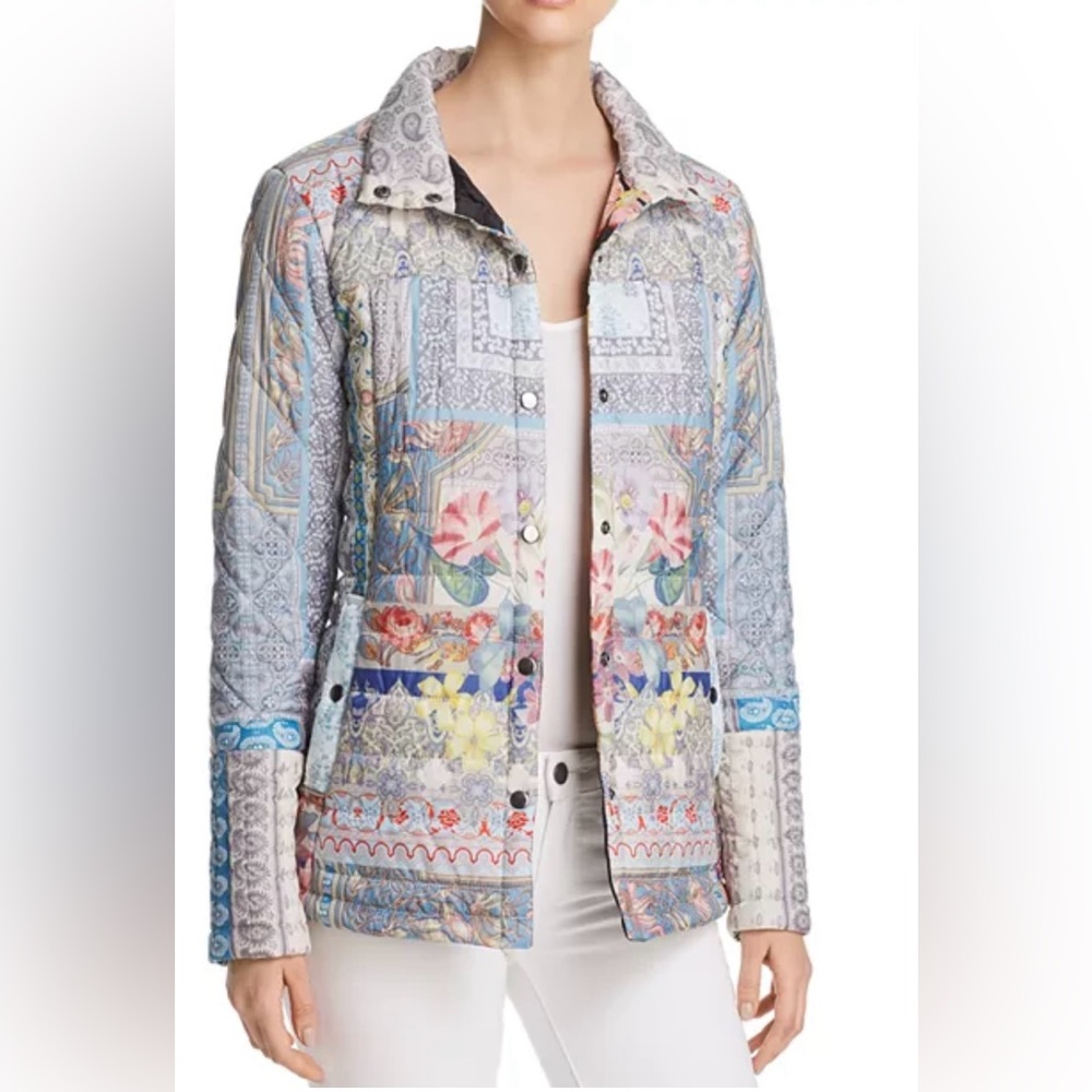 Johnny Was Garron Quilted Snap Packable Travel Jacket 
Med EUC